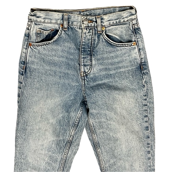 Topshop Light Blue Straight Jeans Size 25 Length 30 minimalist Old Money - Picture 4 of 8